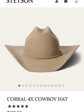 Stetson Corral 4X Cowboy Hat - Beige/Tan- 7